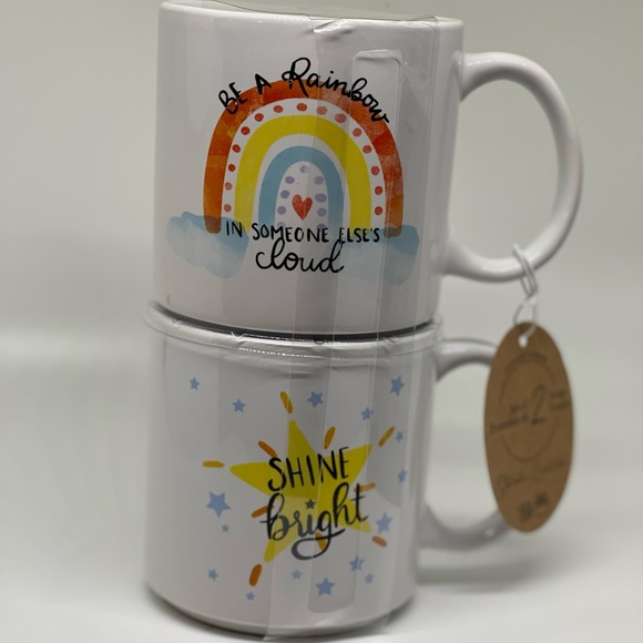 Potters Corner Kitchen Potters Corner Mug Set Of 2 Rainbow Sun